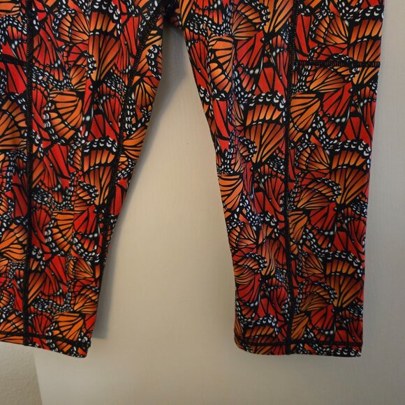 GRRRL Next Level Orange Butterfly Print Capri Length Leggings Ali/Amenah XL/XXL - Picture 8 of 10